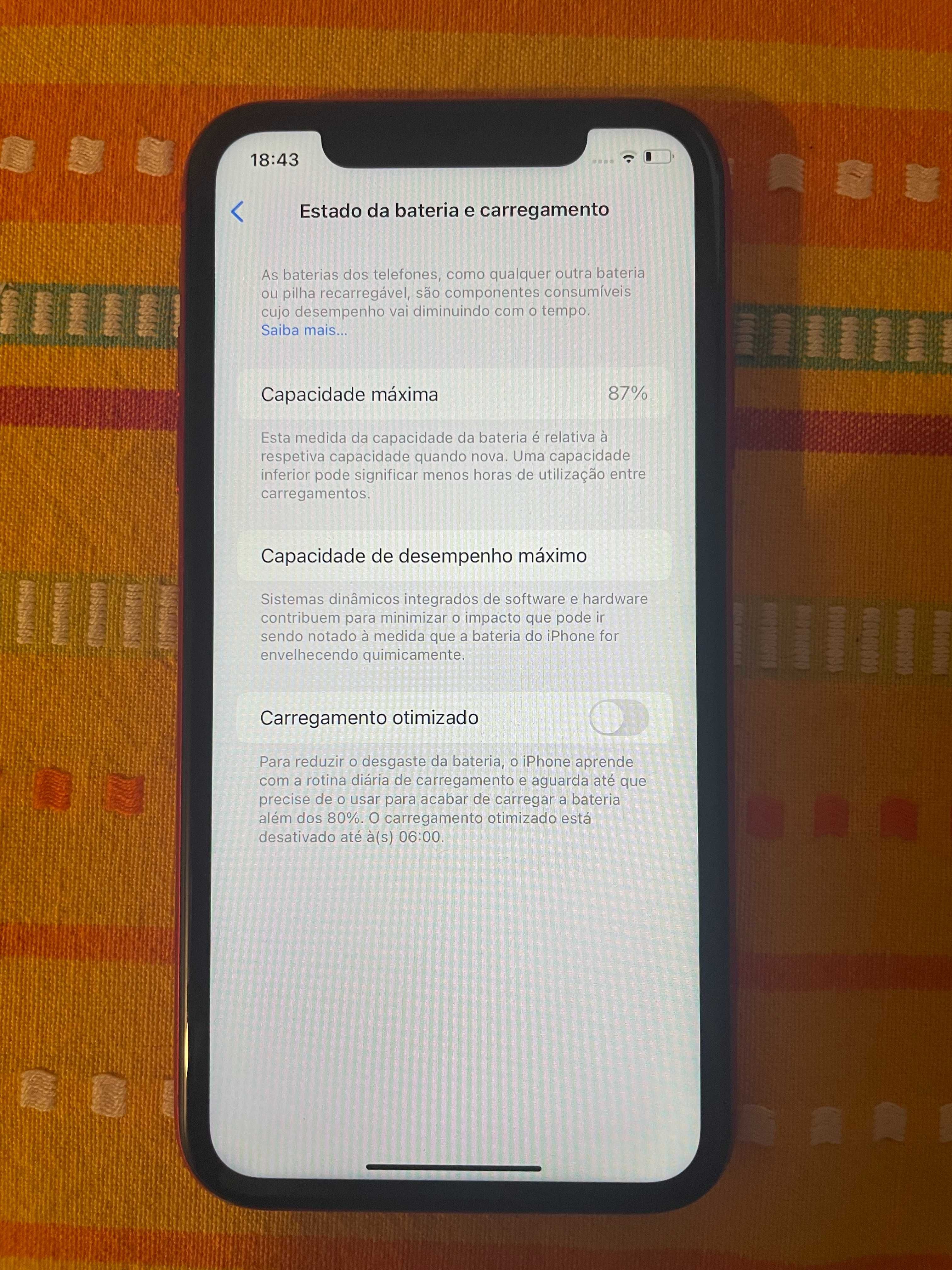 iPhone 11 128G Desbloqueado - 87% bateria