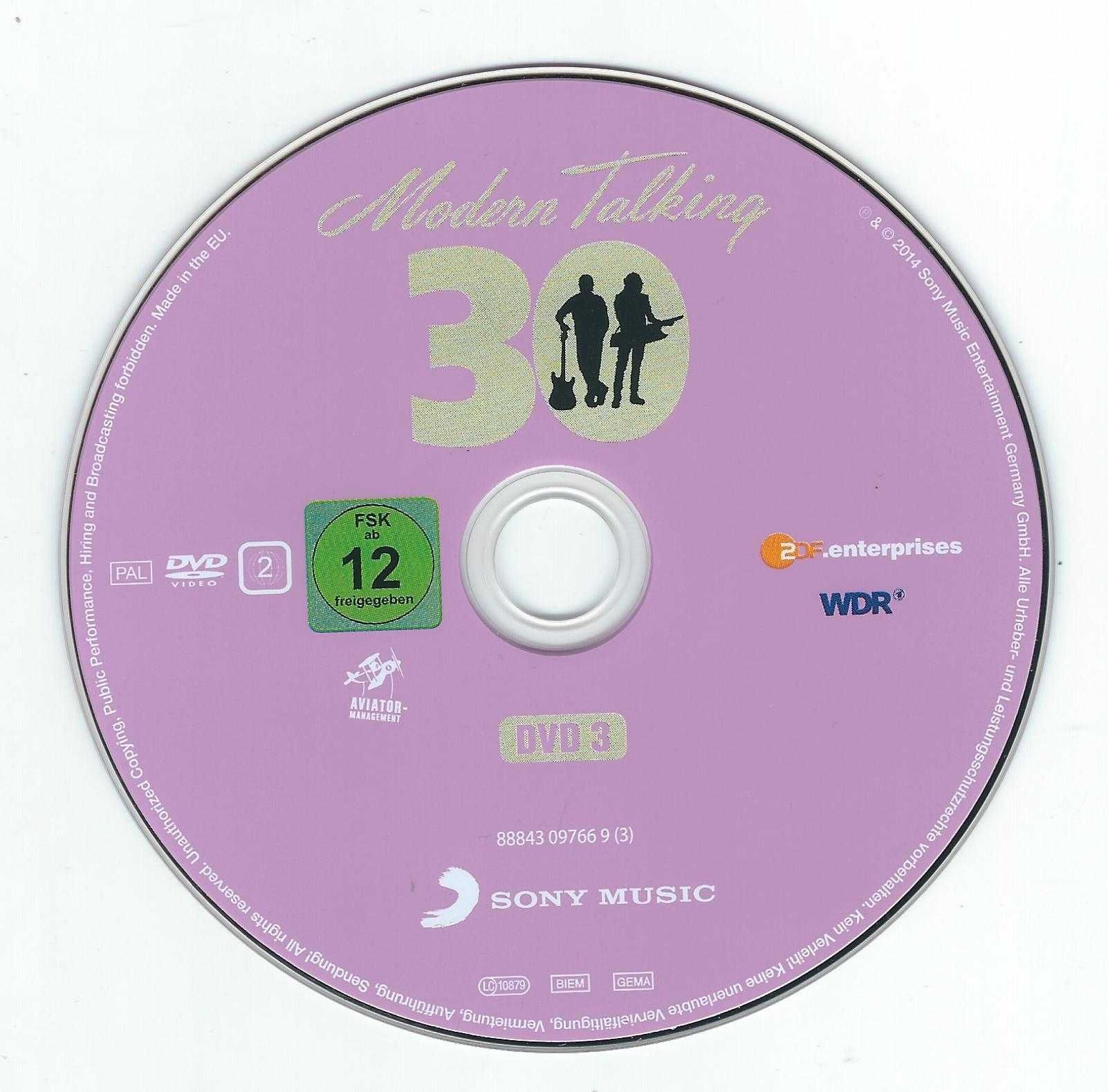 3 DVD Modern Talking – 30 (2014) (Sony Music)