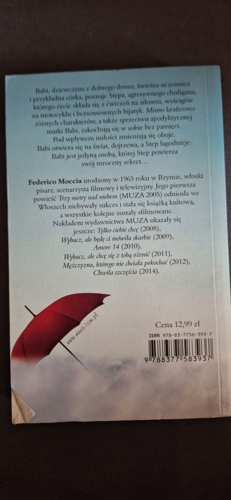 Książka "Trzy metry nad niebem" F. Moccia