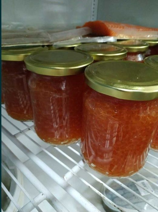 Икра красная лосось горбуша кета щука ікра червона чорна черная!