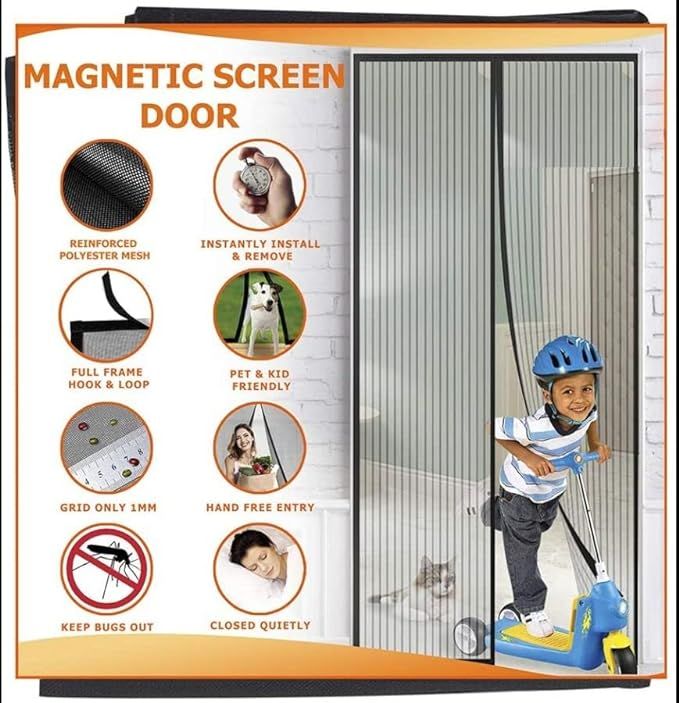 magnetyczna moskitiera na drzwi 120x240