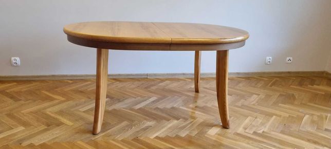 stół drewniany trzy długości 150/195/240 szer. 100 cm + 4 krzesła