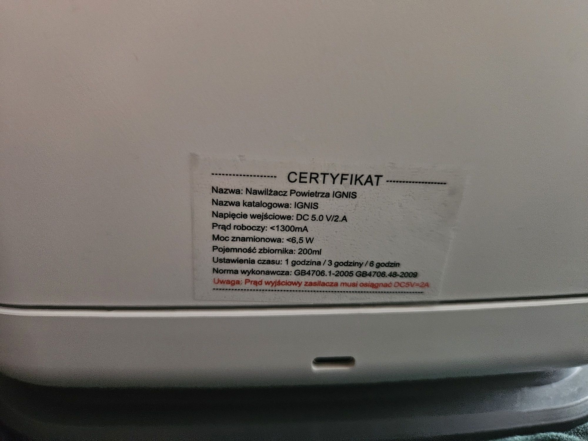 Nawilżacz Powietrza Ignis
