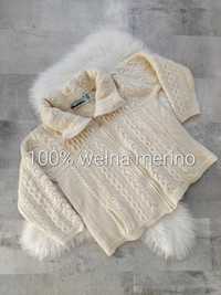 Sweter 100% wełna merino Aran Crafts XL