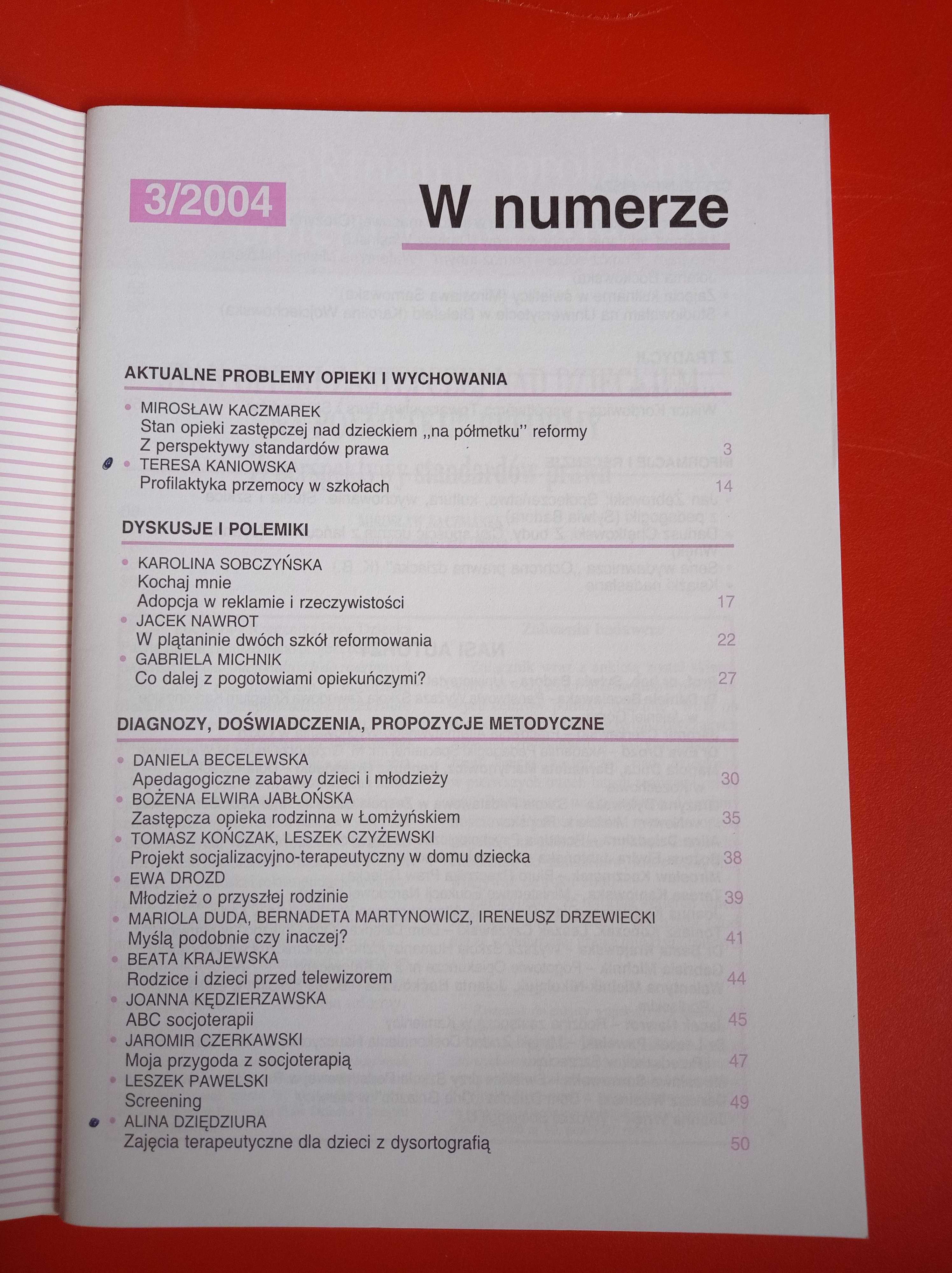 Problemy opiekuńczo-wychowawcze, nr 3/2004, marzec 2004