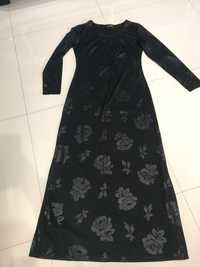 Czarne długa sukienka r.40