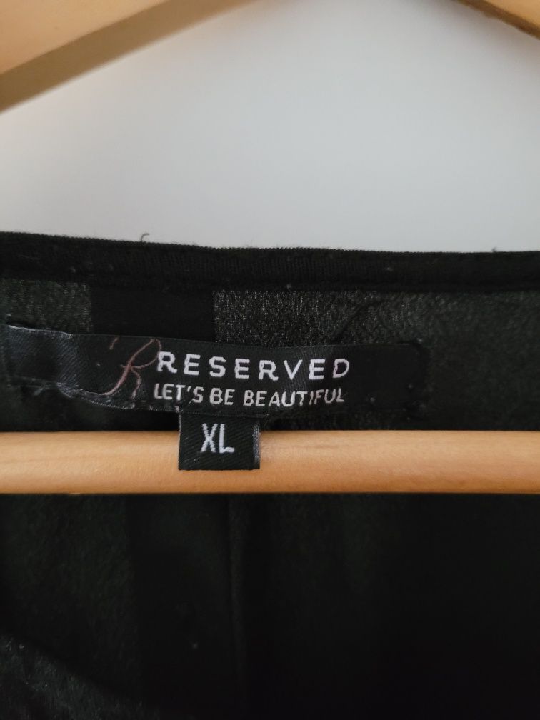 Bluzka dwumateriałowa z guzikami na plecach Reserved r. XL