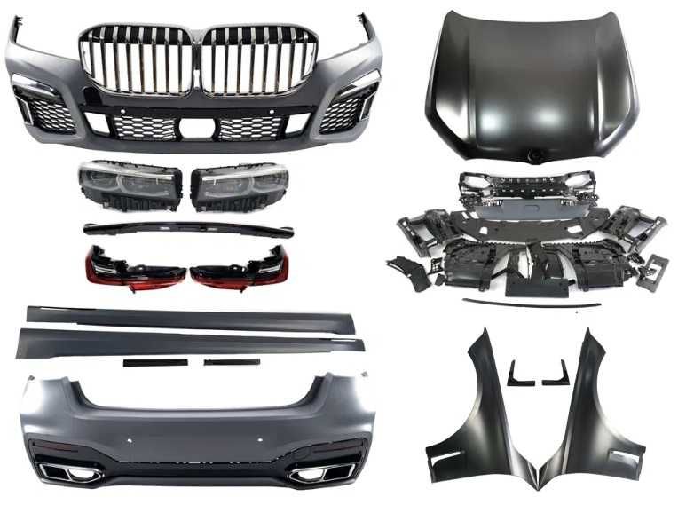 комплект обвеса рестайлинг + оптика на BMW 7 Series G12 15-19 г