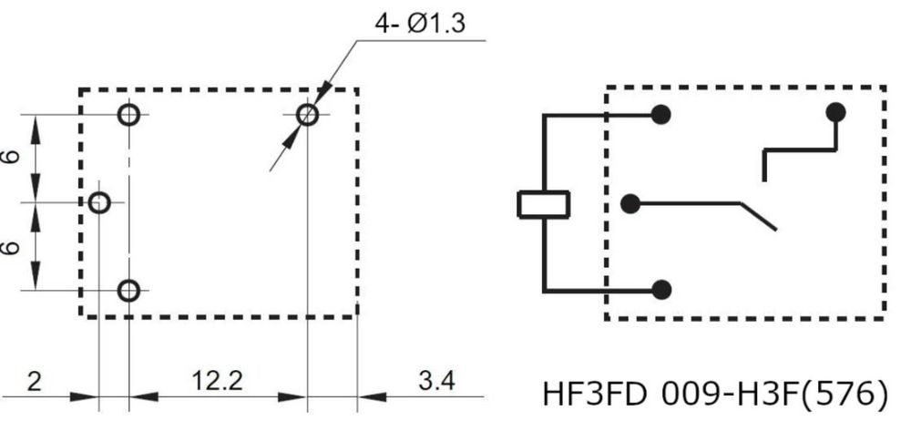 Przekaźnik HF3FD 009-H3F(576) - szybkie nadanie!
