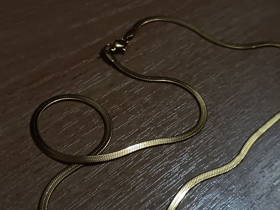 Сучасний золотий ланцюжок снейк/змійка, 3мм