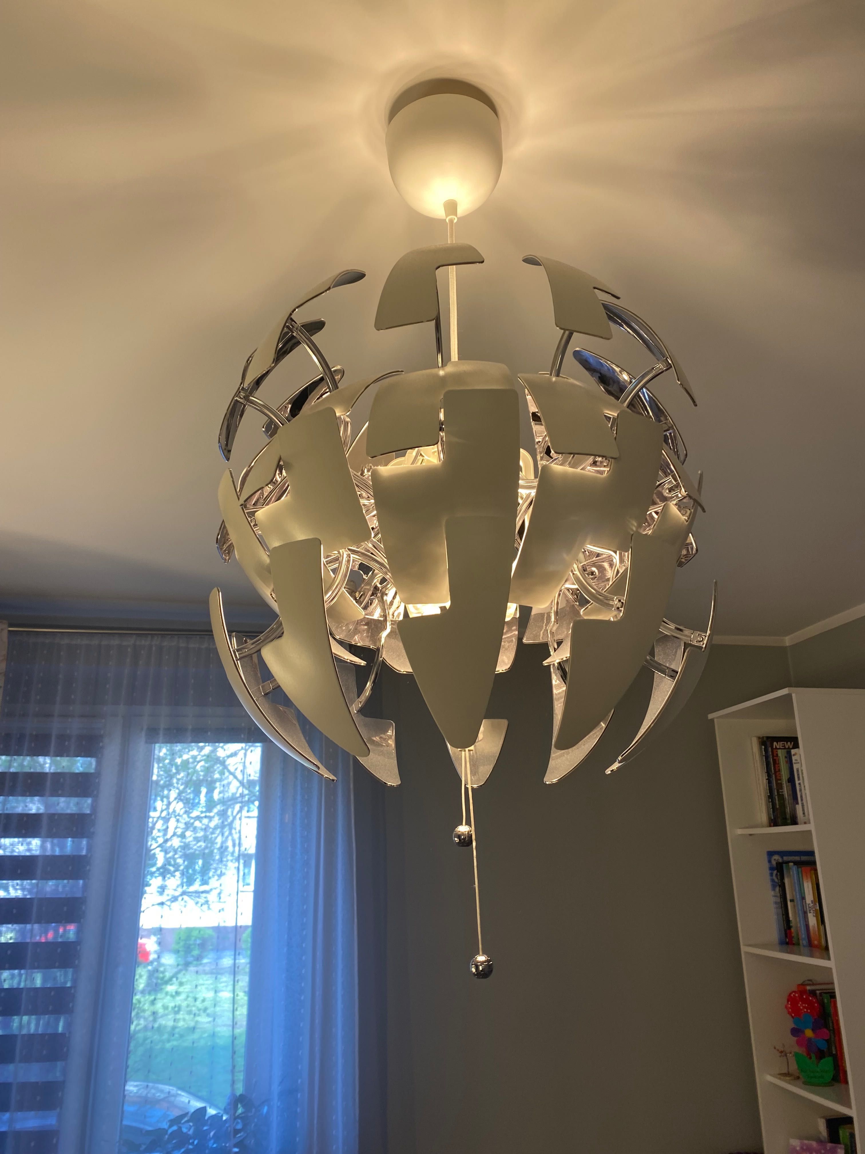 Lampa biało srebrna Ikea