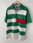 koszulka polo w paski tommy hilfiger L
