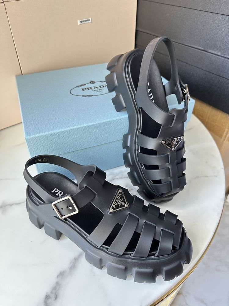 Sandały Prada Monolith Black