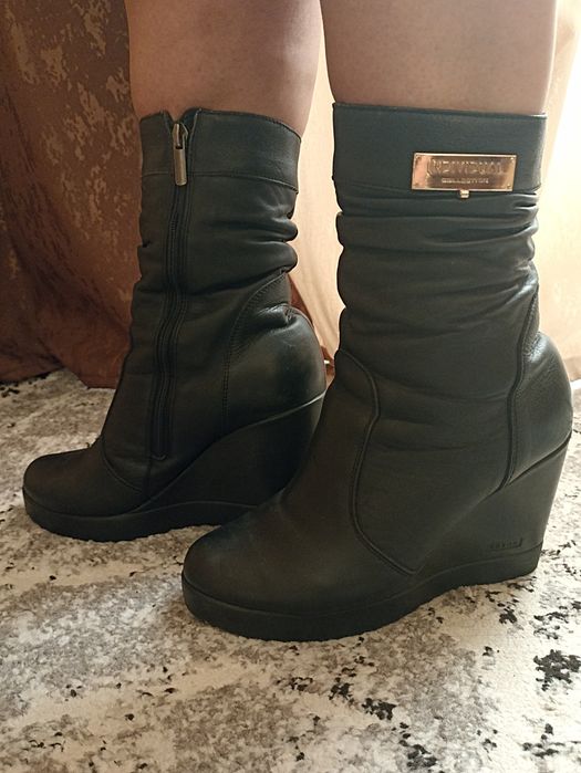 Чобітки жіночі зимові шкіряні