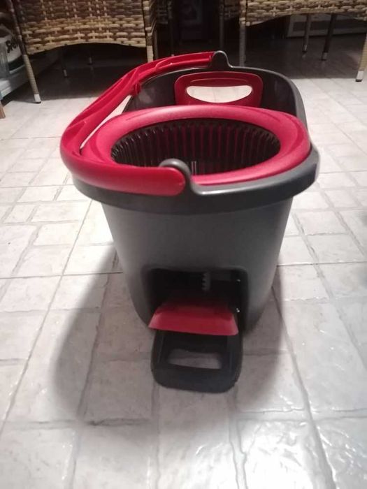 Vileda TURBO 2in1 microfiber - Balde de esfregona giratório com pedal