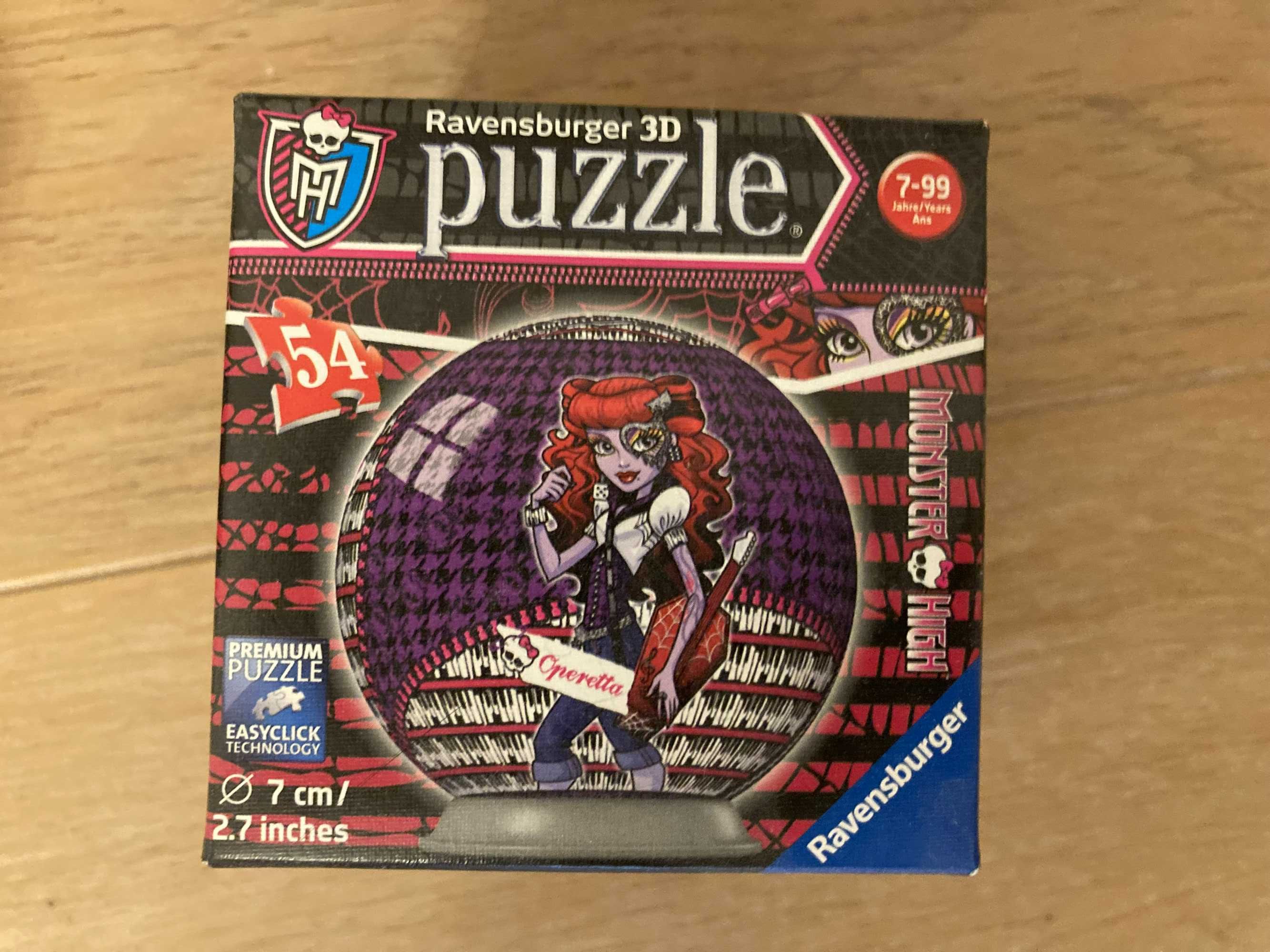 Puzzle 3D, Monster High, 54 el. Ravensburger