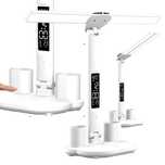 Lampka Biurkowa Biurowa Led Z Wyświetlaczem Lcd Nowoczesna Z Organizer