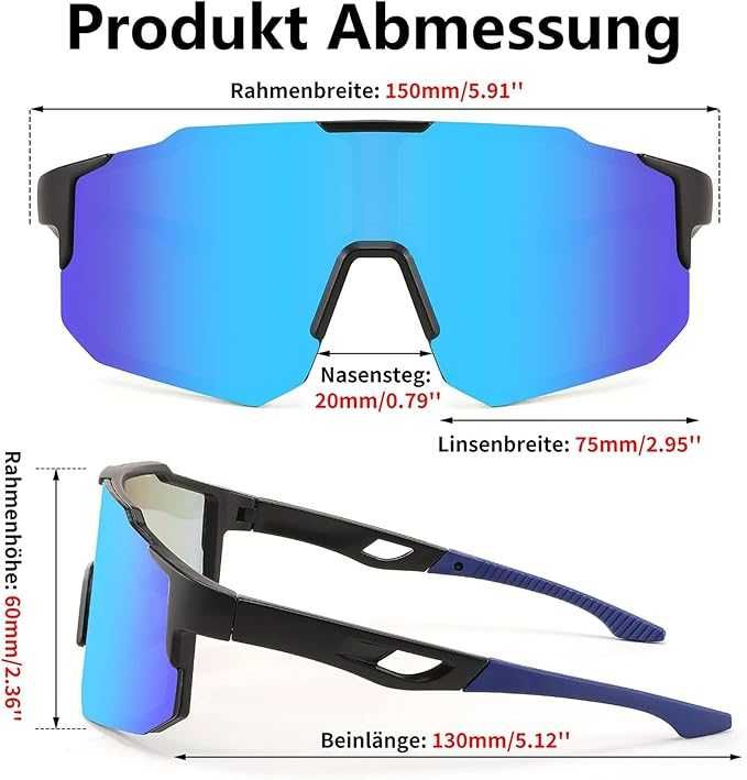 FEISEDY Sportowe okulary przeciwsłoneczne dla mężczyzn i kobiet