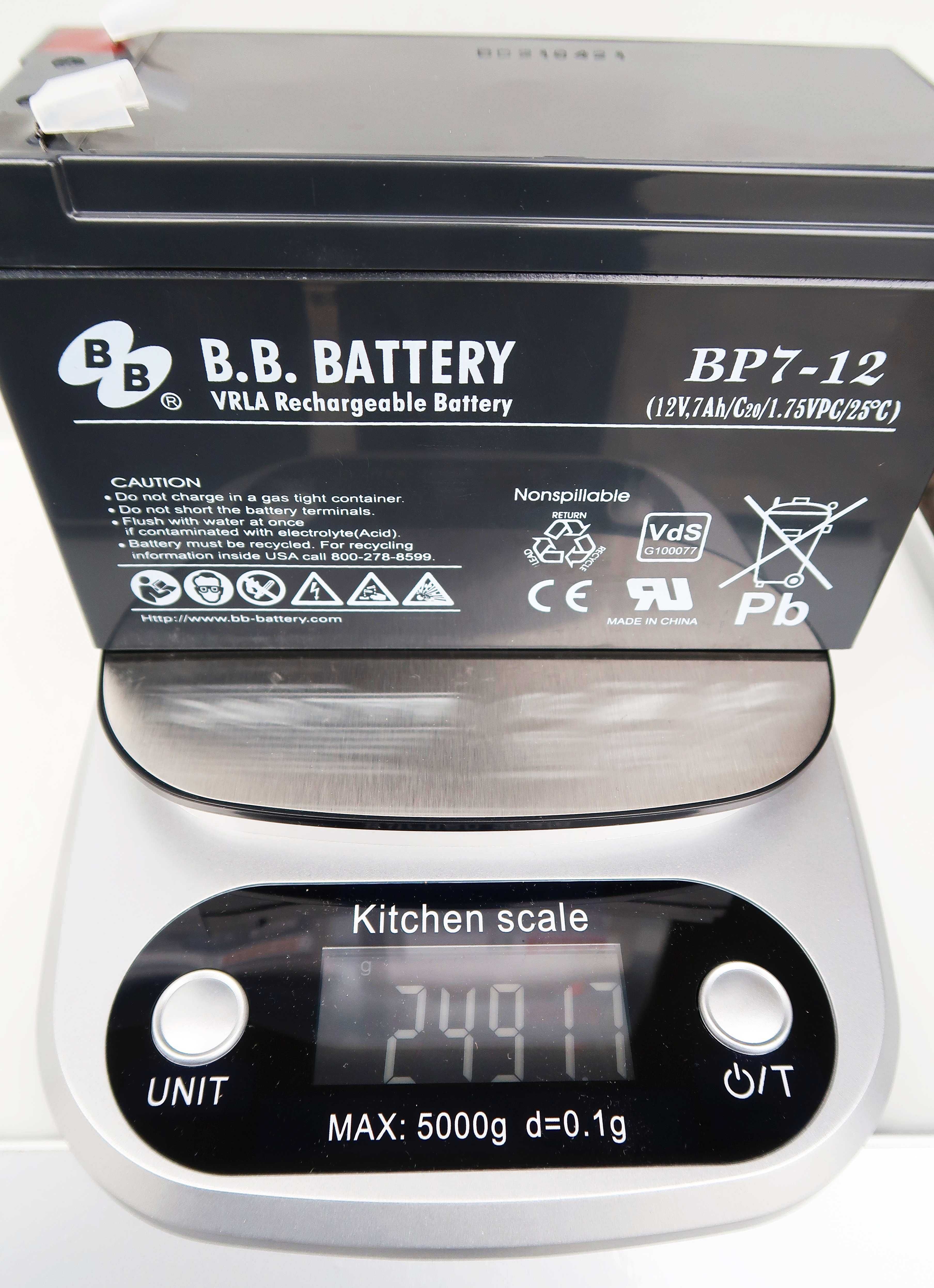 Akumulatory AGM żelowe 12V 7Ah zam. 7,2Ah, 8Ah, 10Ah – 2,49kg – NOWE