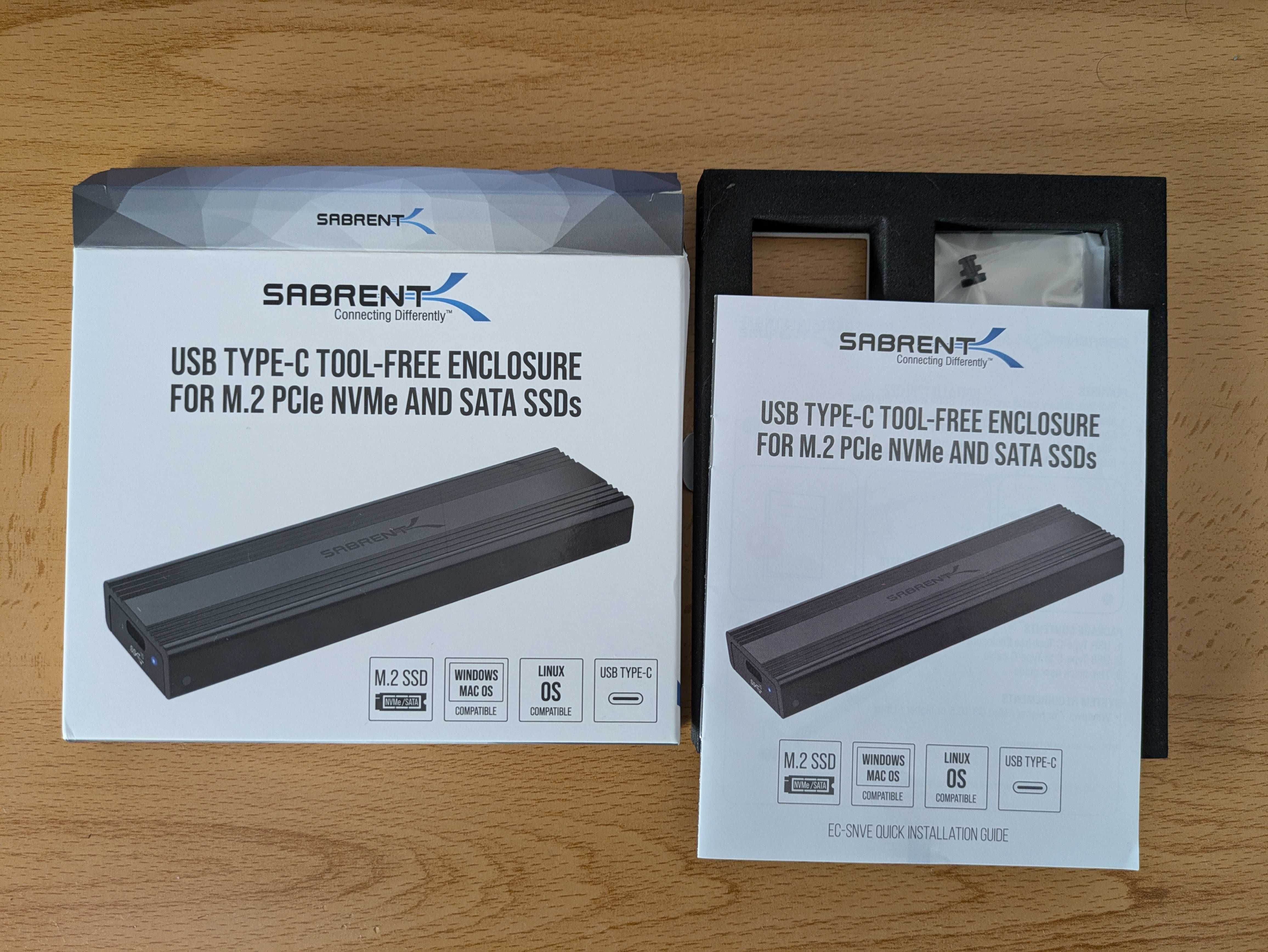 Caixa disco SSD USB M.2 Sabrent EC-SNVE