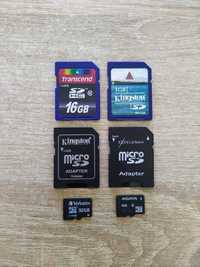 Продам комплект карт пам'яті, формат MicroSD