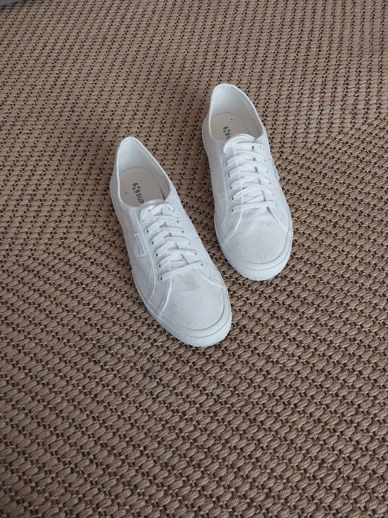 Białe sneakersy trampki tenisówki męskie Superga Canvas Ponadczasowe