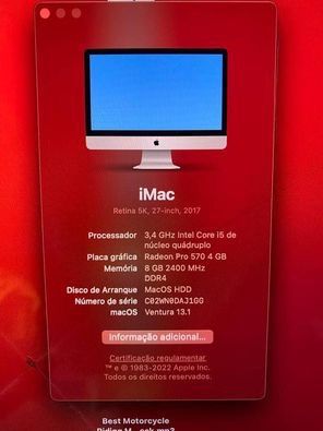 Imac 27” ecra 5k ,finais 2017