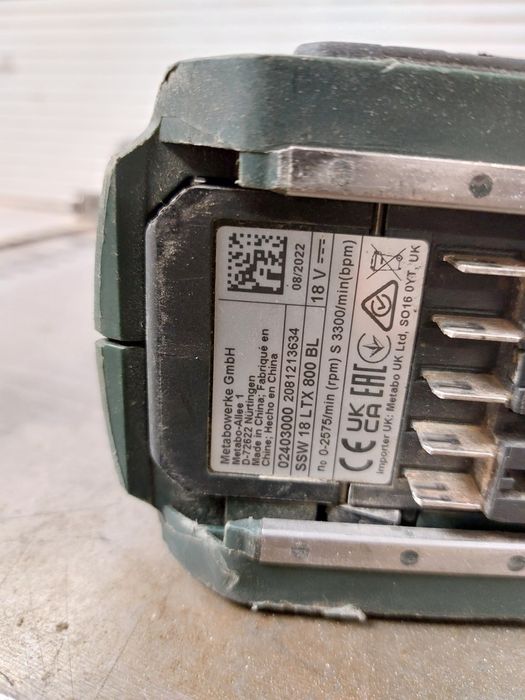 Ssw 18ltx 800 bl metabo klucz