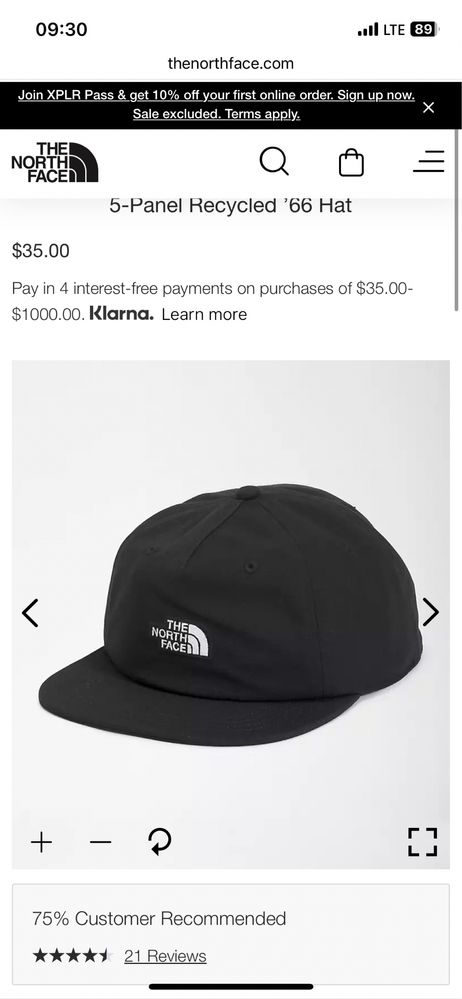 The north face 5-Panel Recycled ’66 Hat кепка оригінал пятипанелька