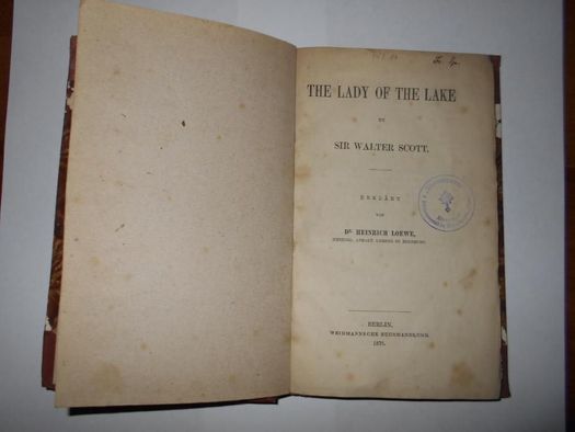 The Lady of the lake by sir Walter Scott (Berlin. 1878) ОРИГИНАЛ