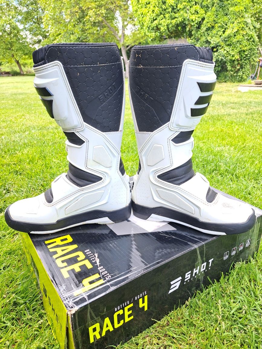 Buty na cross SHOT racing race 4 białe 39