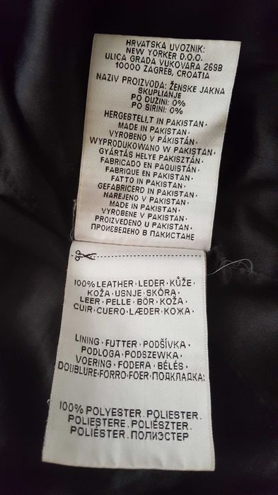 Czarna skórzana damska kurtka Amisu, rozmiar 40