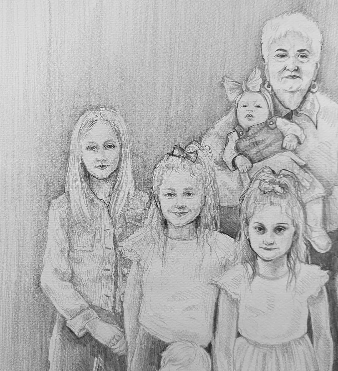 Portrety ołówek na papierze