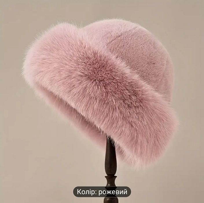 Елегантний набір з штучного хутра(шапка+шарф)