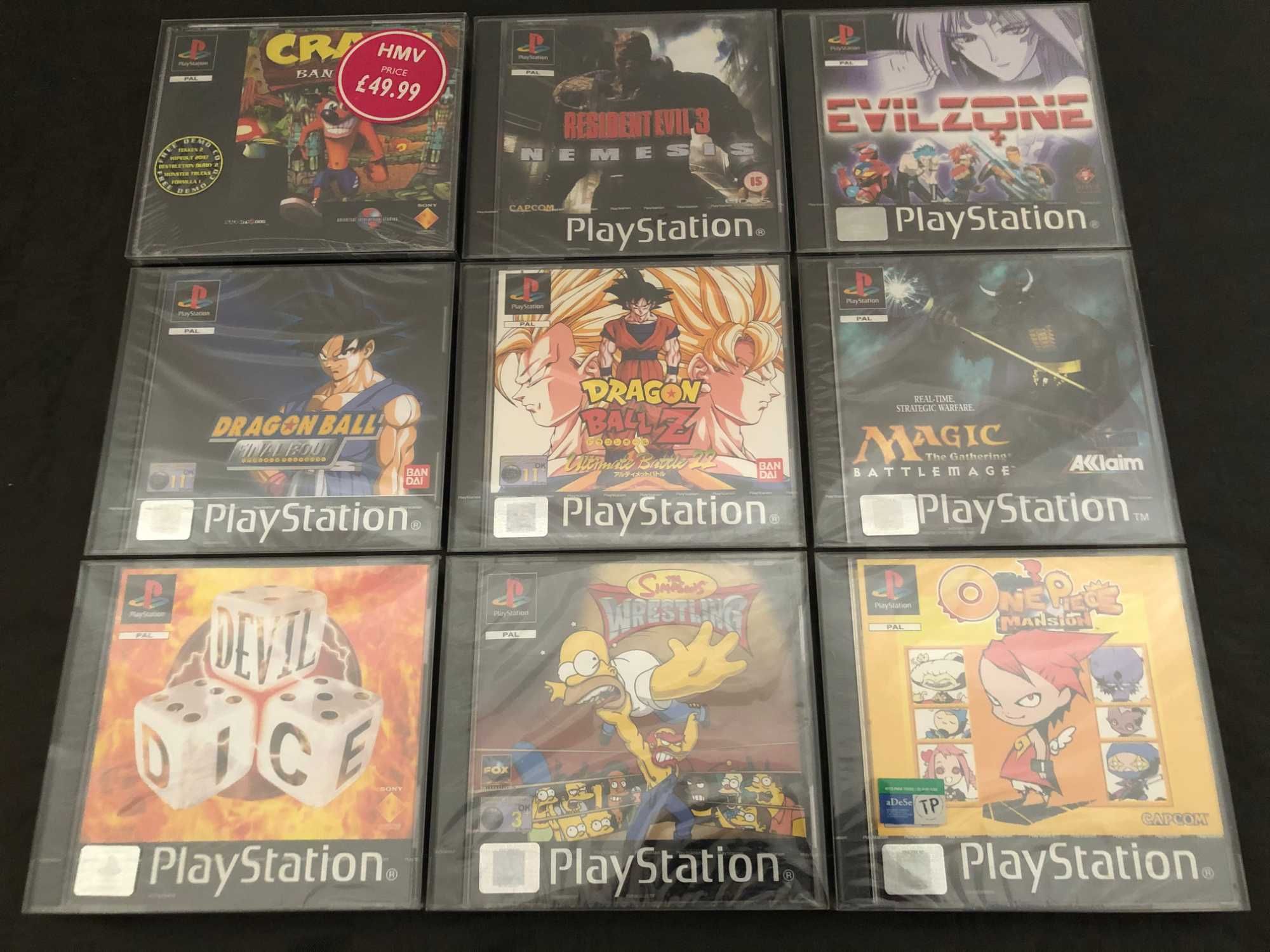 Jogo NOVO / SELADO PS1 PSX Playstation Devil Dice, Simpsons, One Piece