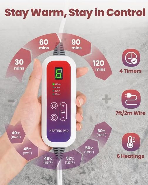 Електрична грілка, Mefine SN-LK 120 Вт 100x61 см, для шиї та плечей