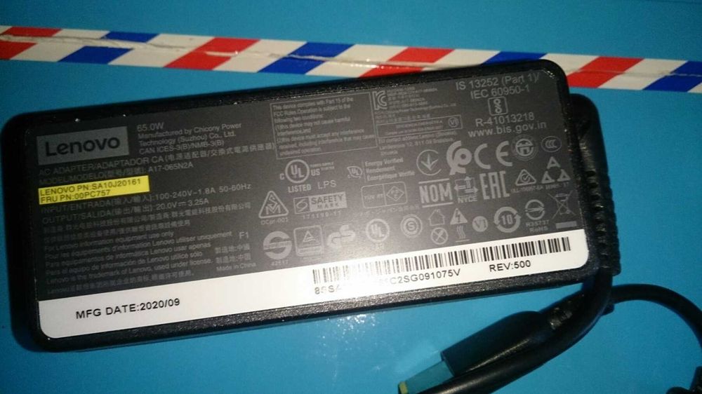 Lenovo A17-065n2a 20V 3.25A, Оригинальный блок питания