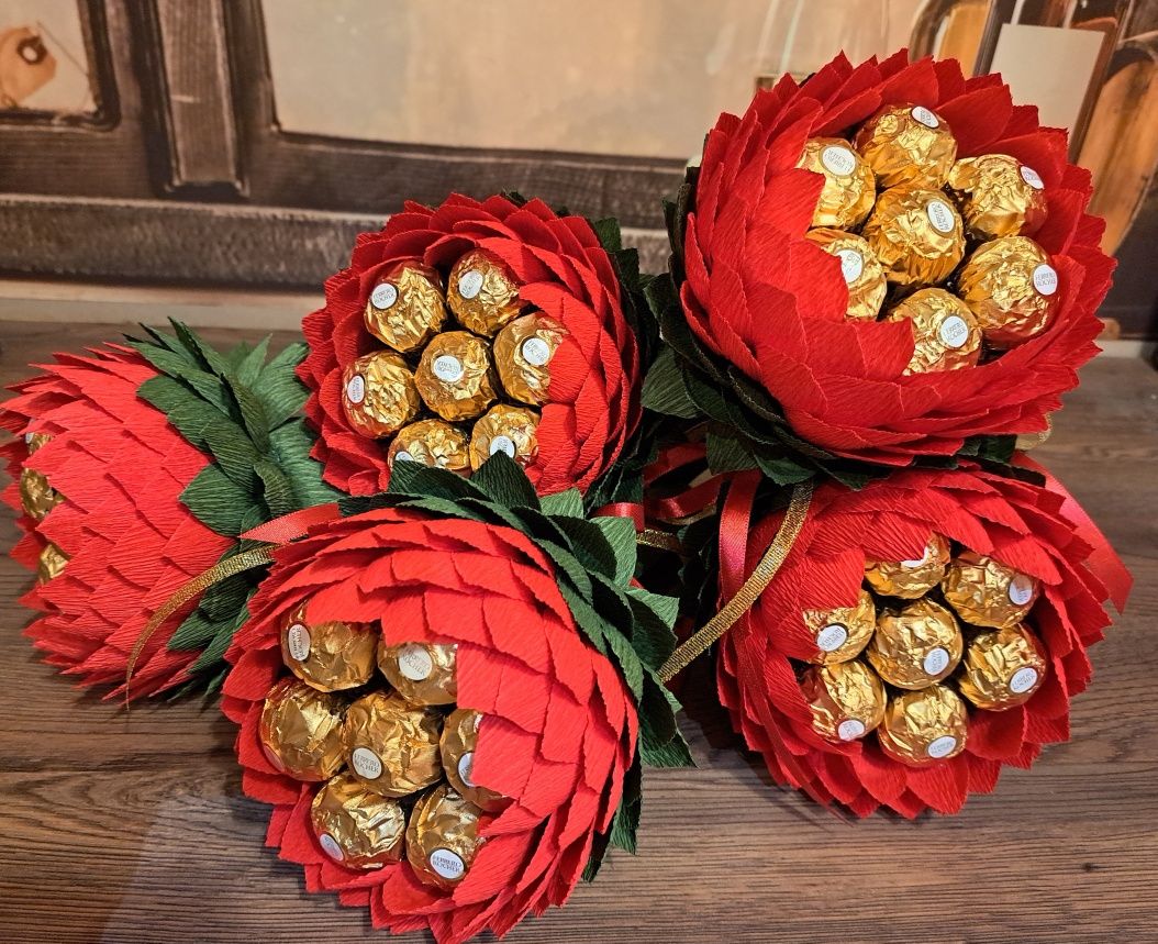 Kwiaty z Ferrero Rocher