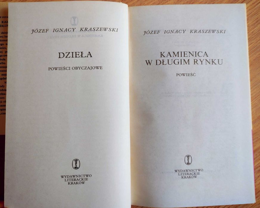 Józef Ignacy Kraszewski Kamienica w długim rynku