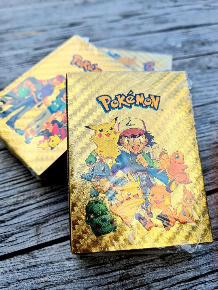 Nowy zestaw złotych kart Pokemon 55 kart zabawki