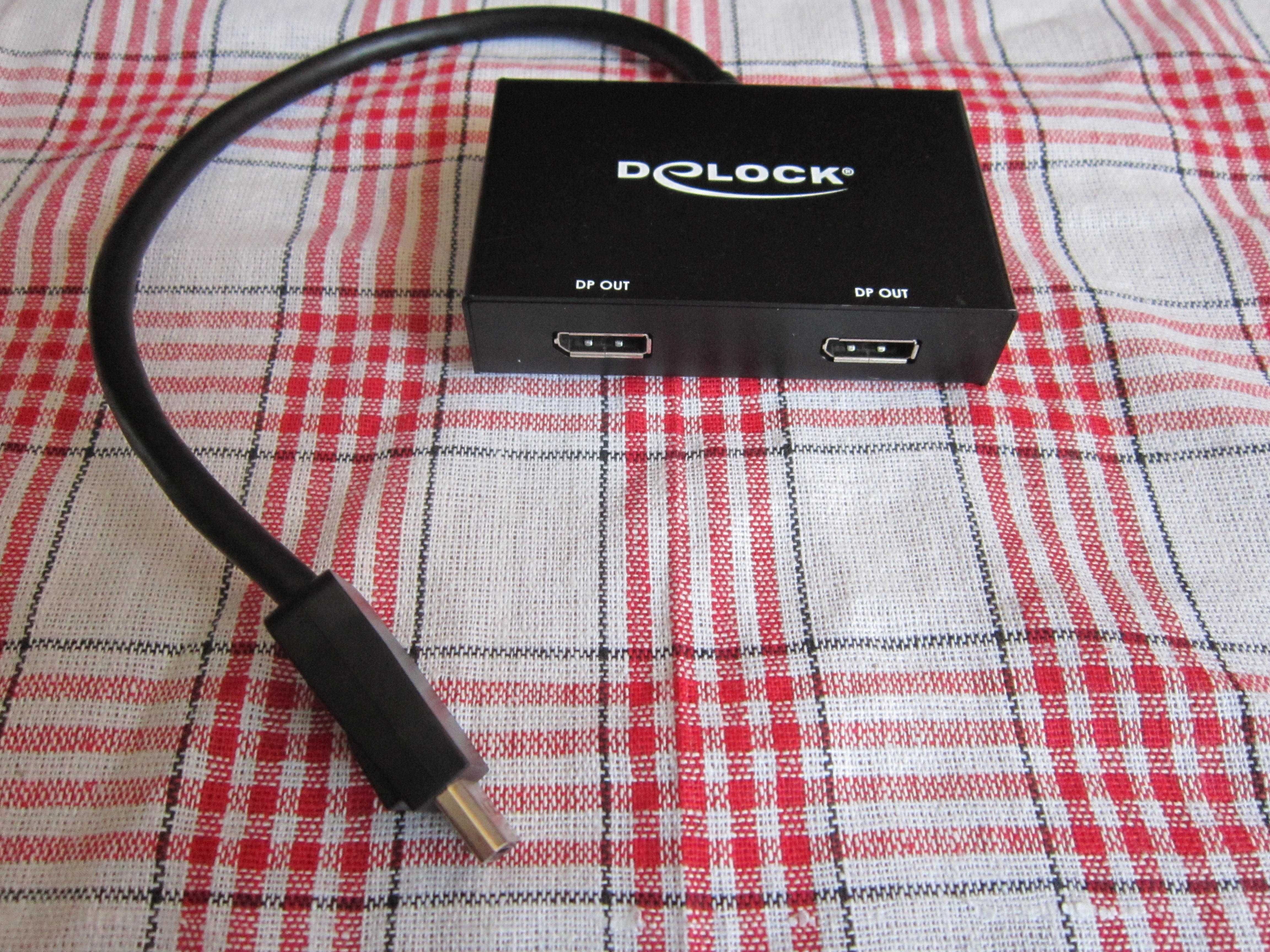 Delock  87665 Splitter DisplayPort 1.2 na dwa monitory DisplayPort DP