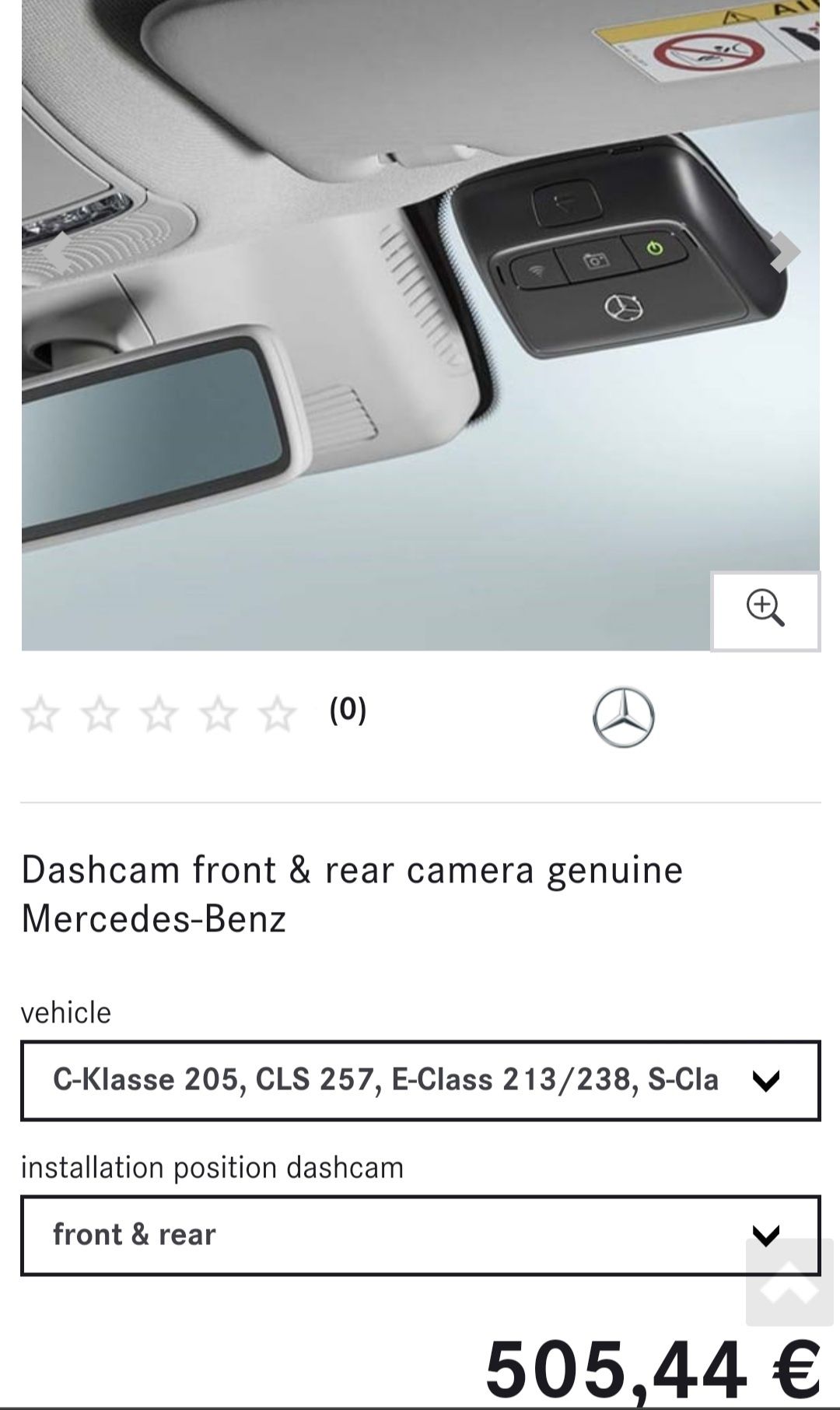 Câmera Dashcam Mercedes-Benz