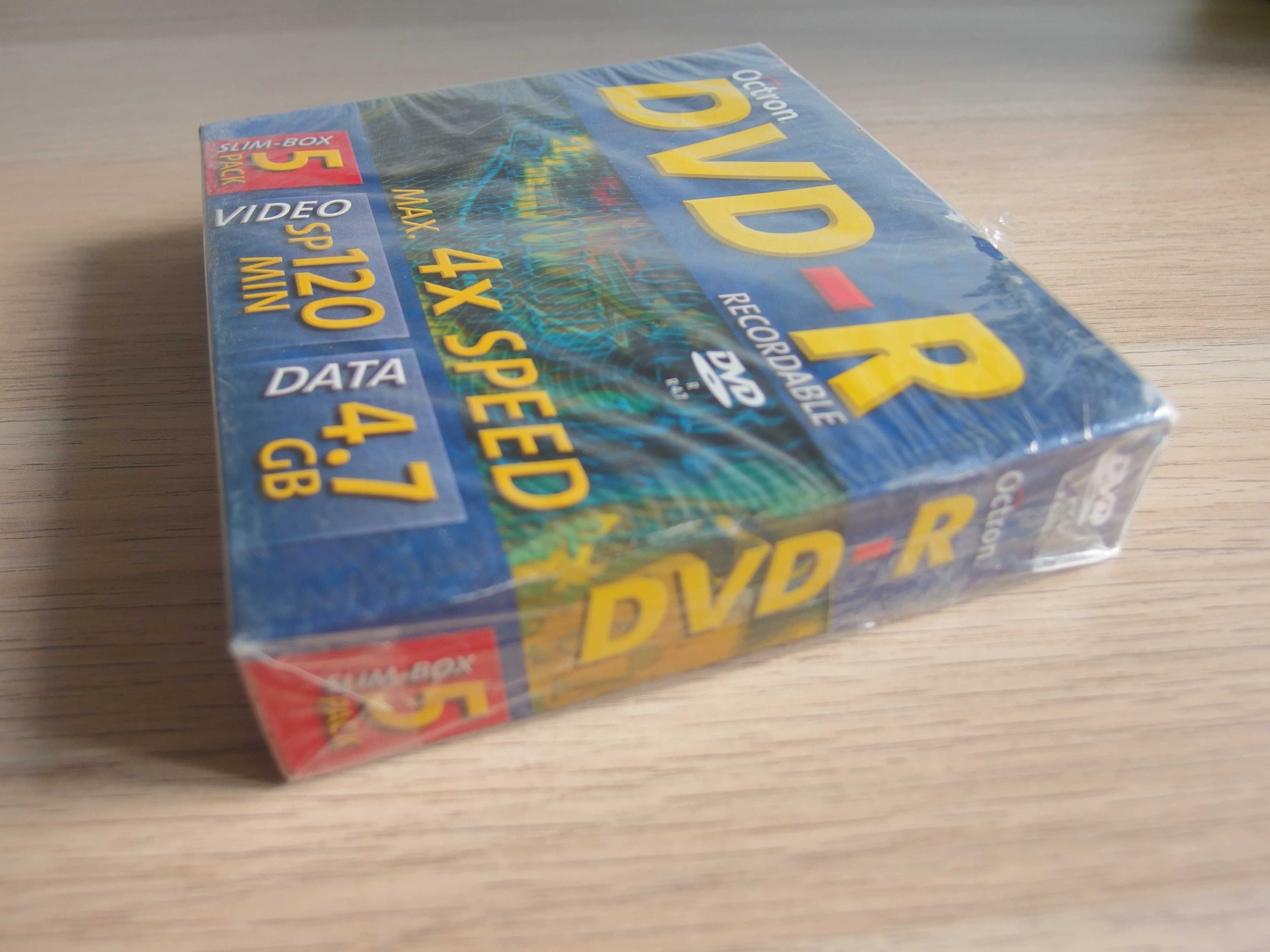 5 Płyty OCTRON DVD-R 4,7GB 4x 120min