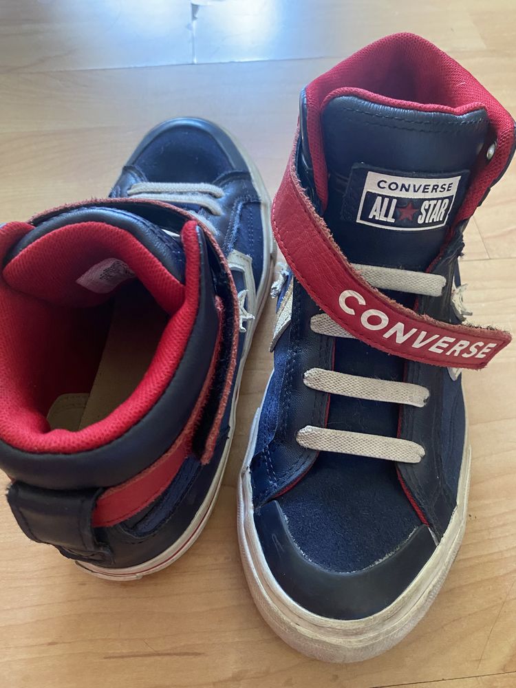 Converse wysokie czesciowo skórzane rozmiar 34