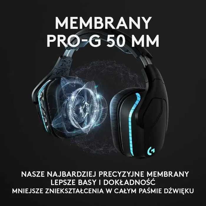 Słuchawki bezprzewodowe z mikrofonem Logitech G935 jak nowe