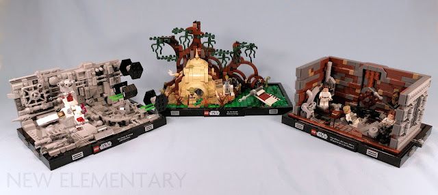 Lego Star Wars Dioramas 75329 e 75330 e 75339 desde