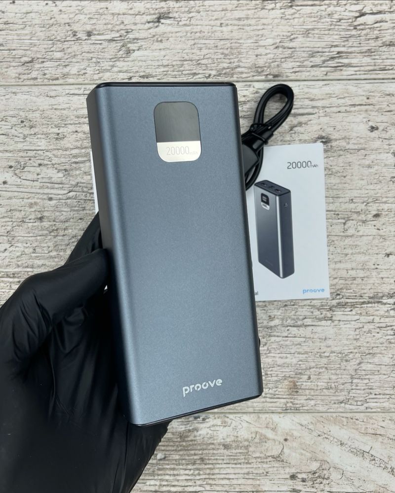 Оригінальний павербанк Proove 20000 mAh 22,5w з гарантією і ємністю