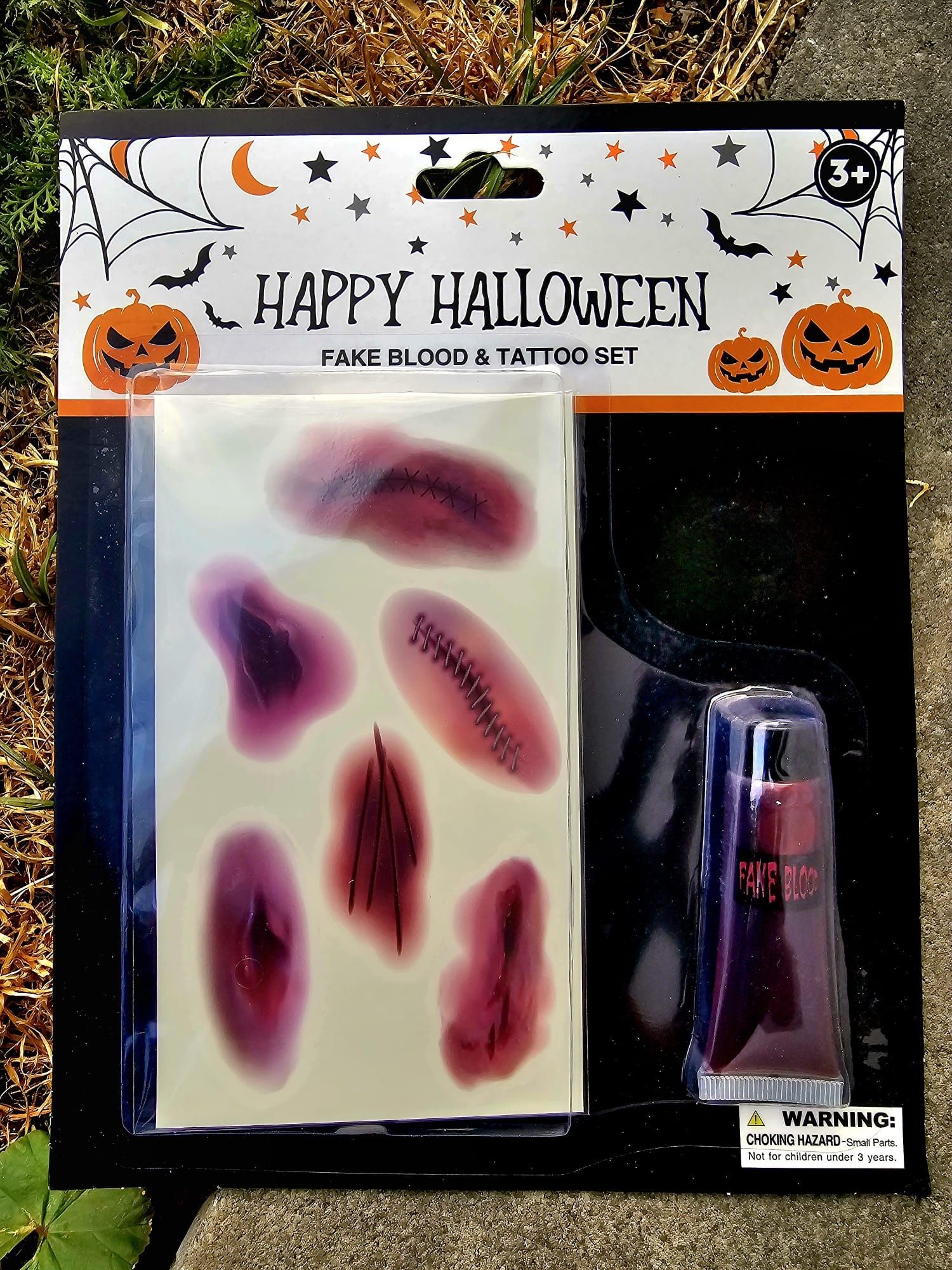 Nowy zestaw Halloween Tatuaże + sztuczna krew HIT