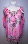 New Collection Bluzka pióra kobieca zwiewna pink uni