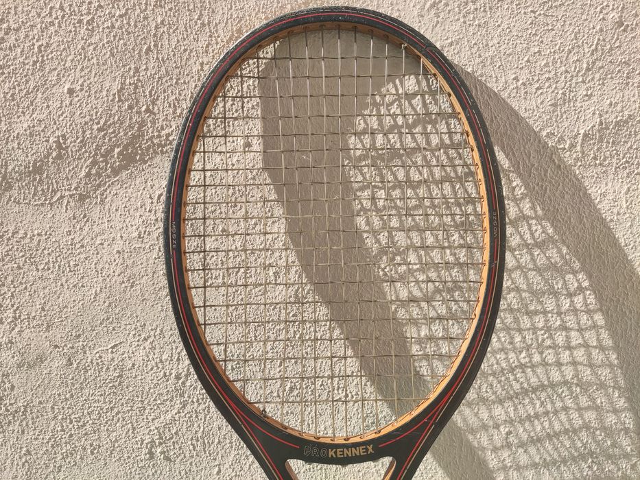Raquete de ténis antiga Pro Kennex Boron "Golden Ace" Jose Luis Clerc